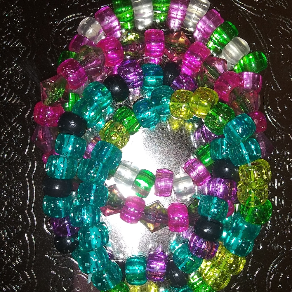 Handmade kandi, Bracelets bundle, Rave bracelets - Picture 4 of 11